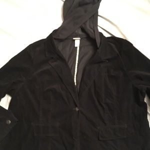 Black Corduroy jacket with hood